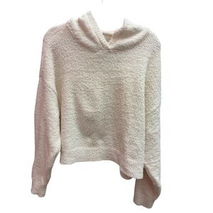 Aerie Cozy Cropped Hoodie Medium Ivory